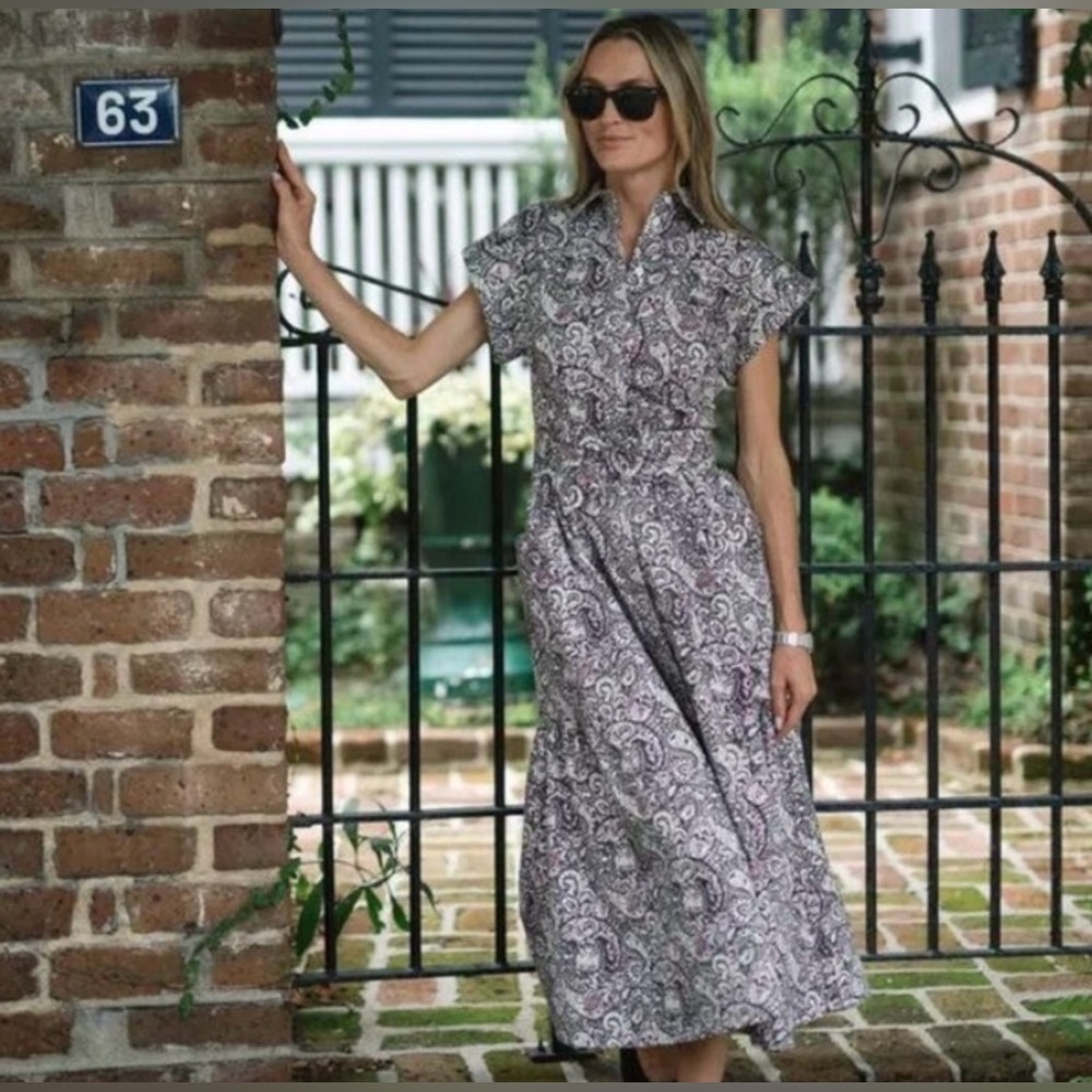 NWT Julia Amory Betty Dress Lee Paisley Size Medium - Picture 2 of 11
